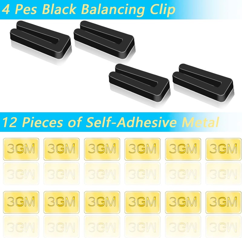 OXDFK 16 PCS Ceiling Fan Blade Balancing Kit, 4 Set Ceiling Fan Balancing Kit Including 4 pcs Plastic Fan Balancing Clips and 12 pcs Metal Self-Adhesive 3G Weight for Ceiling Fan Weight Balancing - Image 5